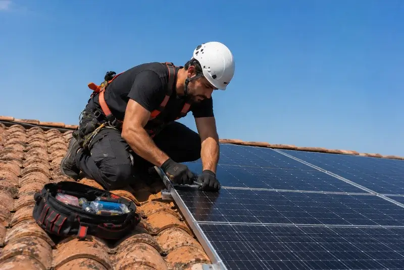 Maintenance et monitoring de panneaux solaires à Abbaretz